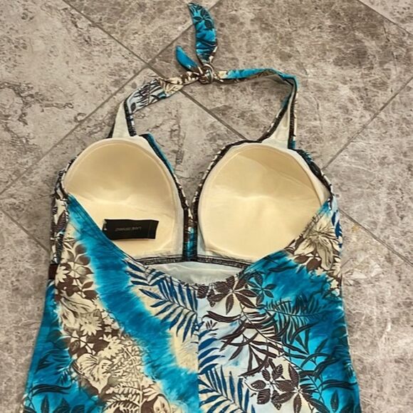Lane Bryant Venezia Sport One Piece Tropical Swim One Piece Halter NWT - Picture 9 of 12